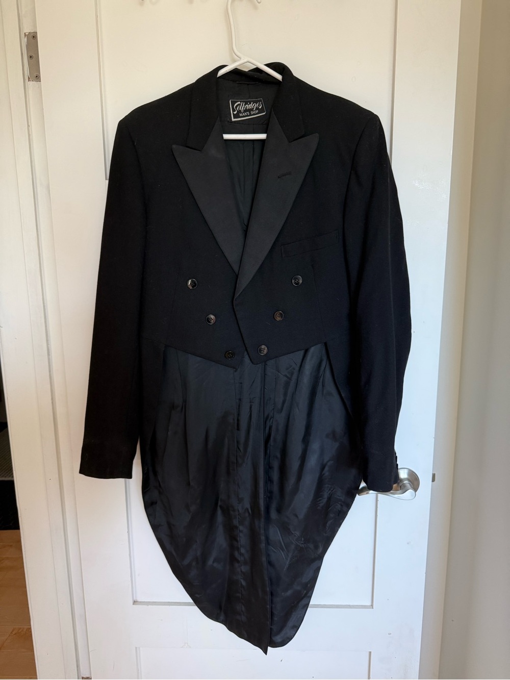 RARE Vintage Sumrie Tailored for Selfridges Black Evening Tailcoat | 50s/60s